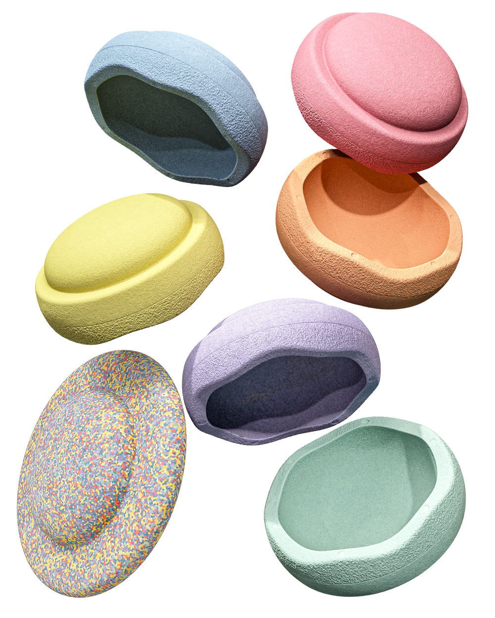 Stapelstein® Set – 6 Stenen + 1 Balanceboard