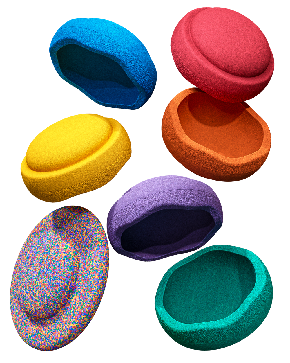 Stapelstein® Set – 6 Stenen + 1 Balanceboard